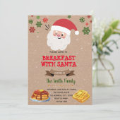 サンタと朝食パーティーのご招待 招待状 (スタンド正面)