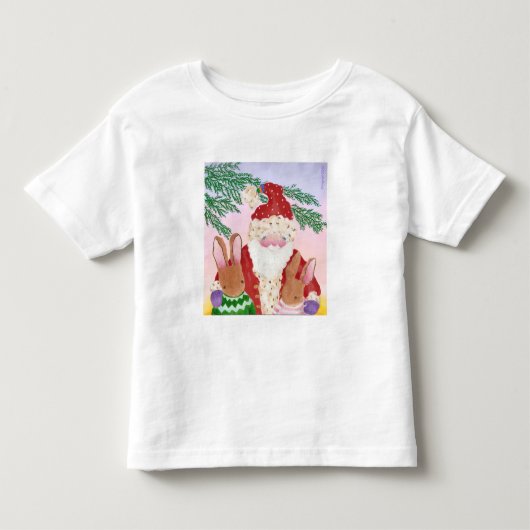 サンタと毛皮の友人はティー トドラーTシャツ (正面)