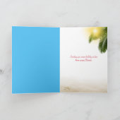 サンタと熱帯クリスマスパームツリー カード (内部)