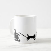 サンタと犬そり北極リノプリントマグ コーヒーマグカップ (正面左)