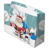 サンタと犬 ラージペーパーバッグ (裏面アングル)