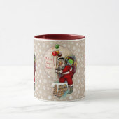 サンタと狭い煙突セラミックマグカップ マグカップ (中央)