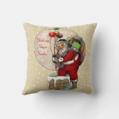 サンタと狭い煙突 クッション (裏面)