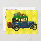 サンタと猫の楽しい休日 ポストカード (正面/裏面)