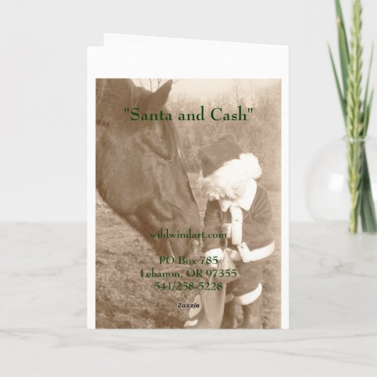 「サンタと現金」クリスマスカード シーズンカード (裏面)