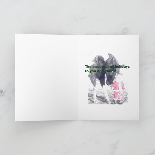 「サンタと現金」クリスマスカード シーズンカード (内部)