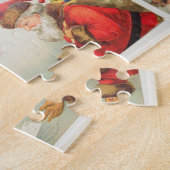 サンタと男の子のヴィンテージ懐かしいクリスマス ジグソーパズル (側面)