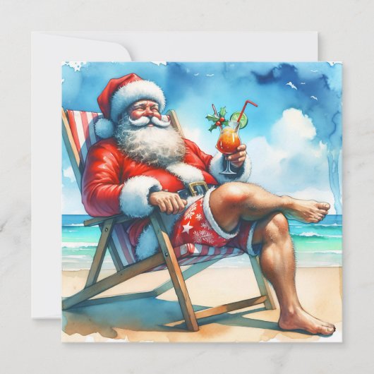 サンタと血が雪おもしろい鳥のクリスマスを結婚 シーズンカード (正面)