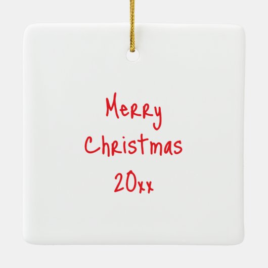 サンタと血が雪おもしろい鳥のクリスマスを結婚 セラミックオーナメント (裏面)