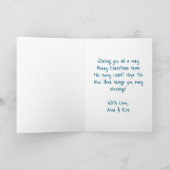 サンタと血メアリおもしろいー雪の鳥クリスマス シーズンカード (内部)