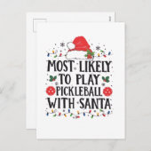 サンタと遊のボールが最も多い シーズンポストカード (正面/裏面)