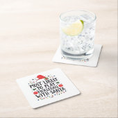 サンタと遊のボールが最も多い スクエアペーパーコースター (インサイチュ)