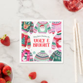 サンタと醜いセーター,トナカイのクリスマス スタンダードカクテルナプキン (インサイチュ)