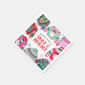 サンタと醜いセーター,トナカイのクリスマス スタンダードカクテルナプキン (角)