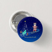 サンタと野良猫が心温まる夜 缶バッジ (正面&裏面)