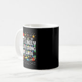 サンタと釣りに行く可能性が最も高い クリスマスの釣り 冗談 コーヒーマグカップ (正面左)