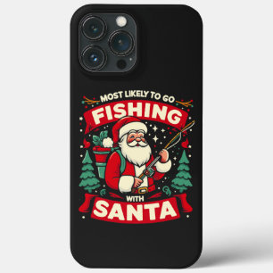 サンタと釣りに行く可能性が最も高い、クリスマス iPhone 13 PRO MAXケース