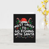 サンタと釣りに行く可能性が最も高い 釣り愛好家 カード (黄色い花)