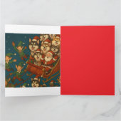 サンタと陽気な子犬たちとエルフ! カード (内部)