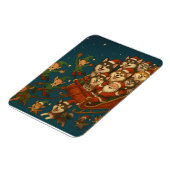 サンタと陽気な子犬とエルフ マグネット (左側)