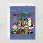 サンタと集団 シーズンポストカード (正面/裏面)