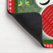 サンタと雪だるまにあなたの写真を追加してクリスマス マウスパッド (コーナー)