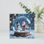 サンタと雪だるまのスノーグローブ クリスマス (スタンド正面)