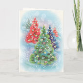 サンタと雪だるまのパーソナライズされたクリスマスカード シーズンカード (裏面)