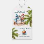 サンタと雪だるまのメレカリキマカ クリスマス ギフトタグ (正面)