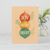 サンタと雪だるまの冬の風景 – 祝祭的なホリデーシーズン 招待状 (スタンド正面)