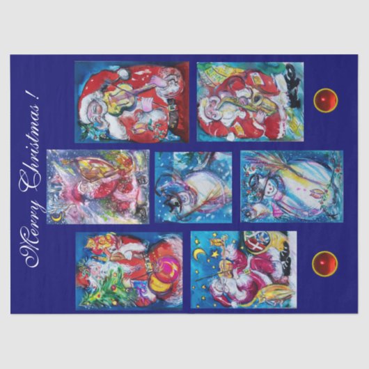 サンタと雪だるまクリスマスパーティー 薄葉紙 (正面)