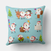 サンタと雪だるまトナディアクリスマスお祝い クッション (裏面)