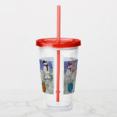 サンタと雪だるま アクリルタンブラー (右)