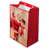 サンタと雪だるま ミディアムペーパーバッグ (裏面アングル)