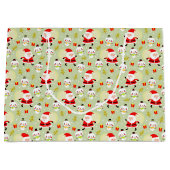 サンタと雪だるま ラージペーパーバッグ (正面)