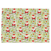 サンタと雪だるま ラージペーパーバッグ (裏面)