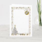 サンタと雪のメリークリスマスグリーティングカード カード (裏面)