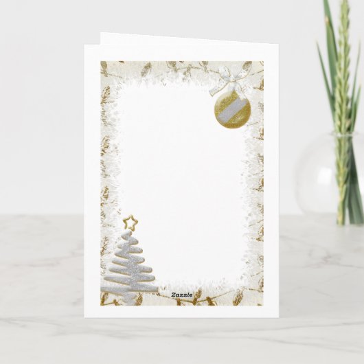 サンタと雪のメリークリスマスグリーティングカード カード (裏面)