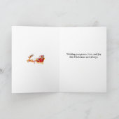 サンタと雪のメリークリスマスグリーティングカード カード (内部)