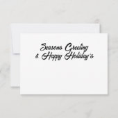 サンタと雪の悪魔の戦い フラットグリーティングカード カード (裏面)