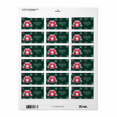 サンタと雪片の醜いセーター ラベル (フルシート)