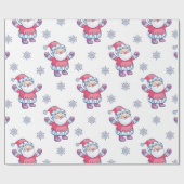 サンタと雪片 ラッピングペーパー (フラット)