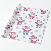 サンタと雪片 ラッピングペーパー (アンロールド)