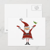 サンタと鳥 シーズンポストカード (正面/裏面)