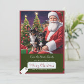 サンタと2つの愛らしいチワフアズ シーズンカード (スタンド正面)