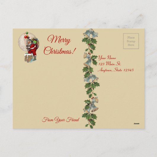 サンタとNarrow Chimneyクリスマスポストカード シーズンポストカード (裏面)