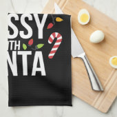 サンタとsassygなクリスマス・Xmasに最有り キッチンタオル (四つ折り)