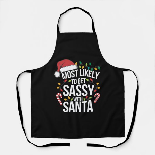 サンタとsassygなクリスマス・Xmas エプロン (正面)