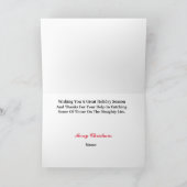 サンタとSWATのチームオフィサークリスマスカード シーズンカード (内部)