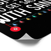 サンタとSyする可能性が最も高い楽しい家族のクリスマス ポスター (角)
